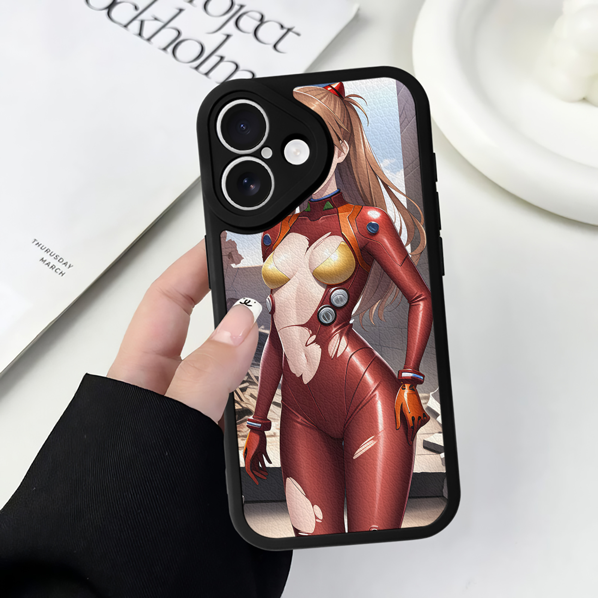 （画像用） EVA 新世紀エヴァンゲリオン 【iPhone 16シリーズ対応】シリコンスマホケース（レザー調） 材質：シリコン